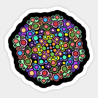 Bubbly Colorful Mandala Sticker